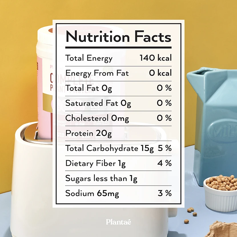 Recommended High Quality Complete Plant Protein + Collagen Booster Strawberry from Thailand