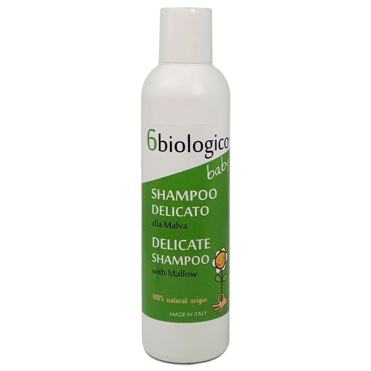 Organic Refreshing and Delicate Orange Essential Oil Baby Shampoo with Mallow - Made in Italy