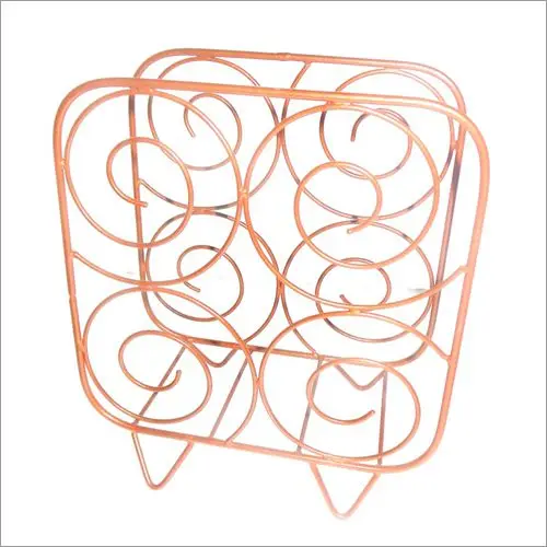 Indian Wire Mesh Metal Magazine And Books Holder Stand Leather Metal Magazine Rack Holder Desktop Office Hotel and Restaurant