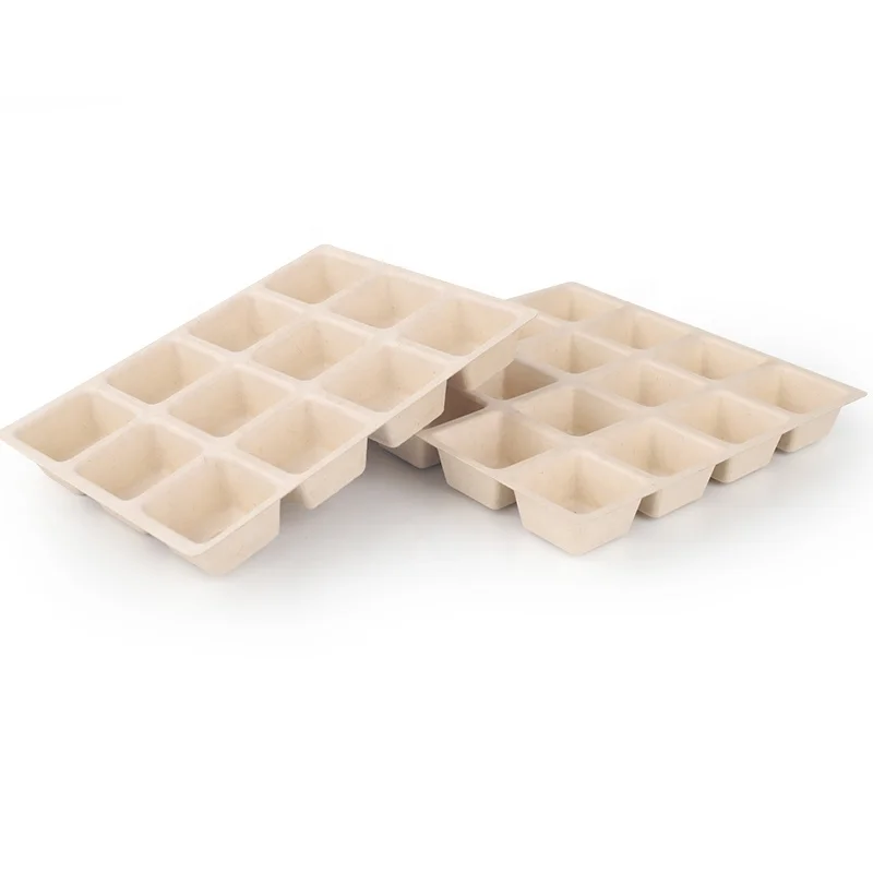 Customized Molded Pulp Eco Friendly Biodegradable Sugarcane Bagasse Chocolate Box Compostable Packaging