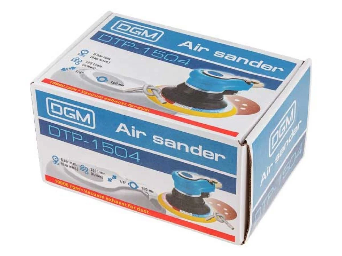 DGM Pneumatic Sanders 6 inch 150mm Orbital Sander Air Orbit Sander with Dust Extraction Round Polisher Grinder Air Tools