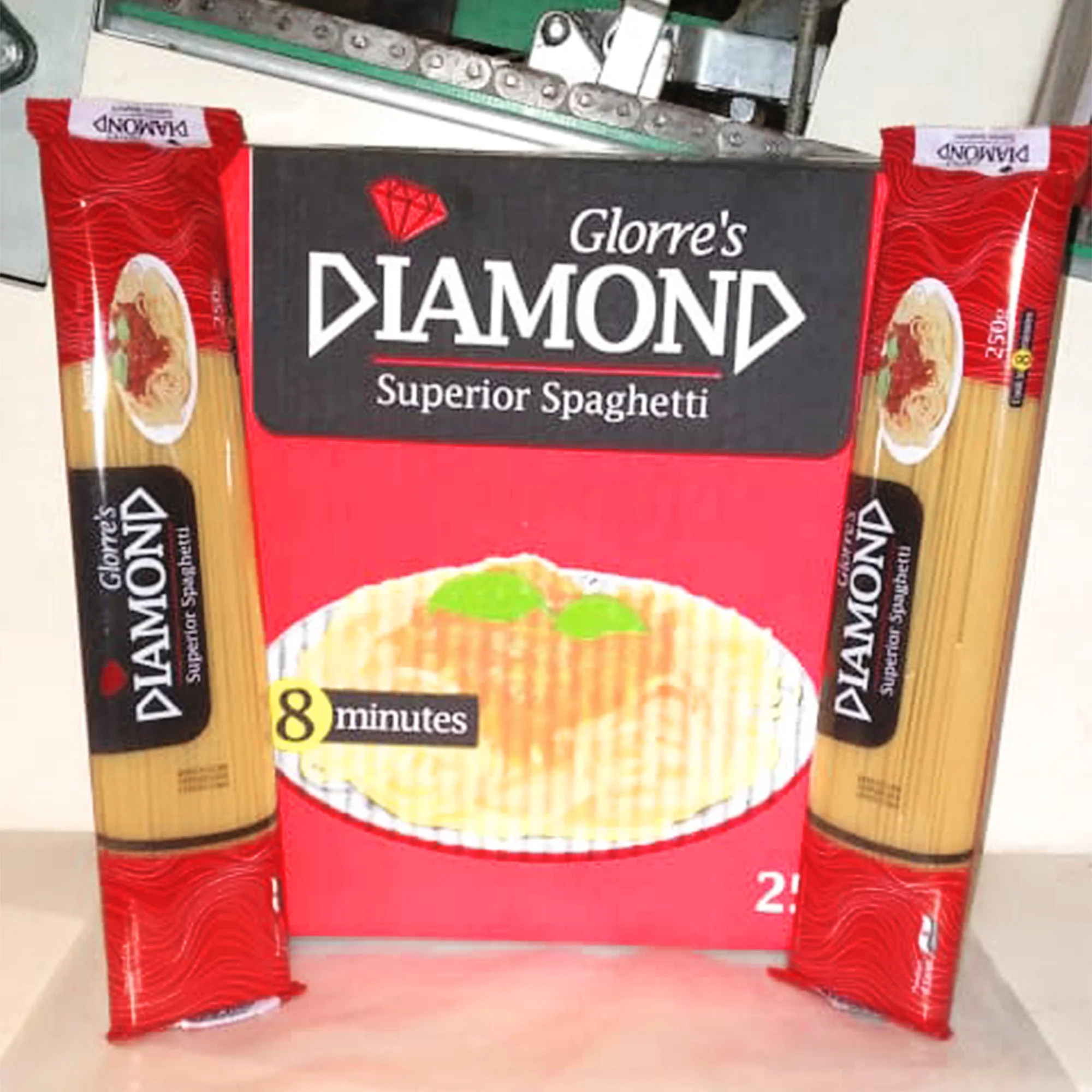 Diamond 250g Pasta Customizable Packaging High Quality and Best Price Homemade Production High Demand Ingredients Wheat