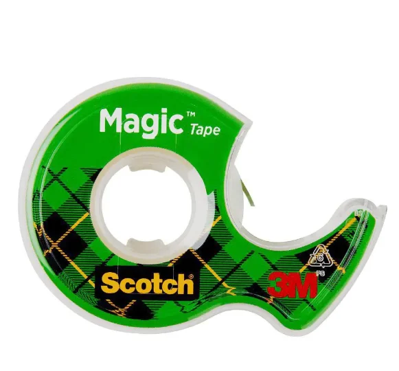 Scotch Magic Tape in Handheld Dispenser 3/4 in  x  300 in Numerous Applications, Invisible, Engineered for Office and Home Use