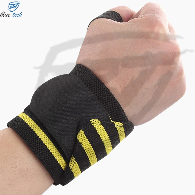 2023 Custom Logo Heavy Duty Fitness Padded Cotton Neoprene Weightlifting Weight Gym Wrist Strap For Men