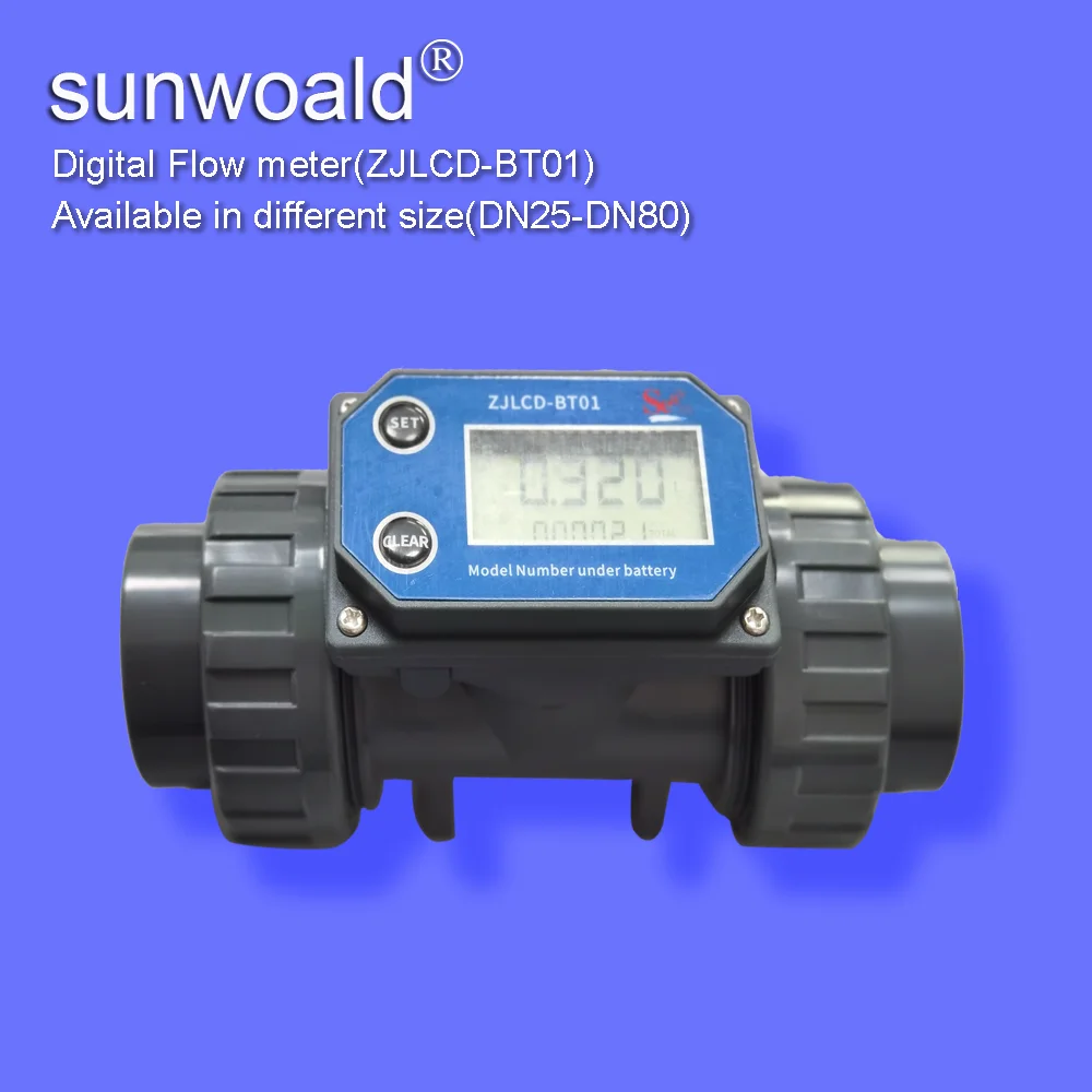 LCD digital flow meter with displayer in multi threading size DN25~DN80