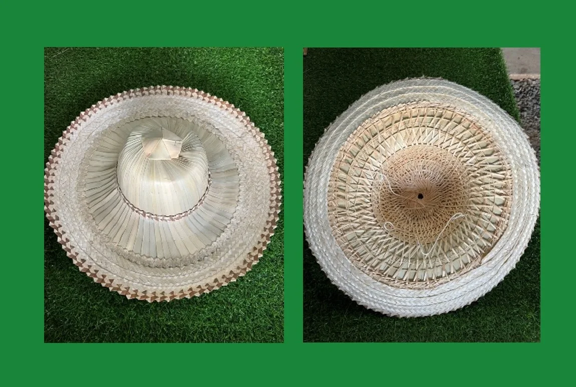 Thai Handcrafted Palm Leaf Sun Hat High Quality Straw Hats Handmade Weave Hat Products from Thailand