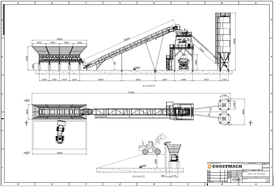 100 m3/h HIGH QUALITY READY MIXED CONCRETE MIXING AND BATCHING PLANT, FIXED TYPE, BRAND NEW