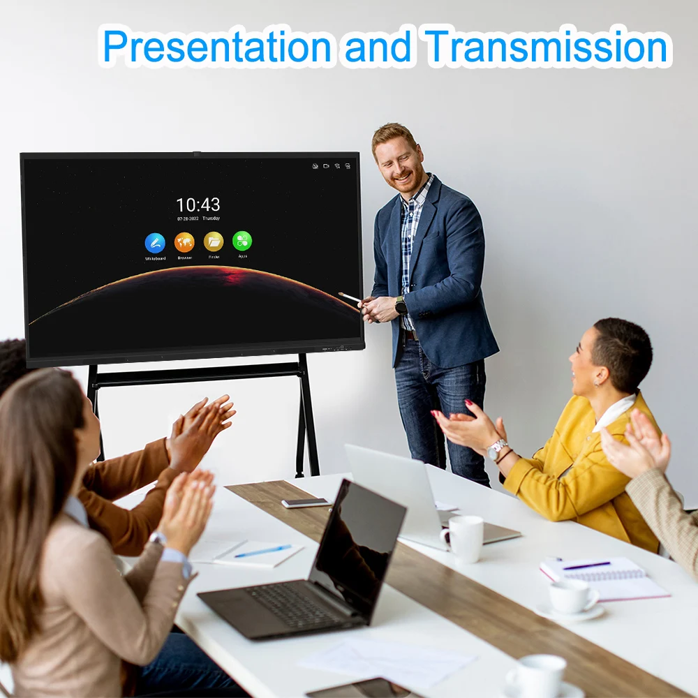 Popular finger multi touch screen smart LCD display meeting electronic  4k Ultra Hd 65 Panel digital interactive Whiteboard