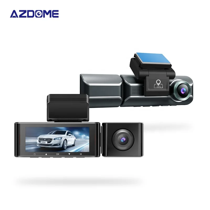 AZDOME M550 3 Camera 4K+1080P Car DVR Wifi GPS Logger Night Vision Dual Lens Dash Cam With Rearview Lens 3 Channel Car Camcorder