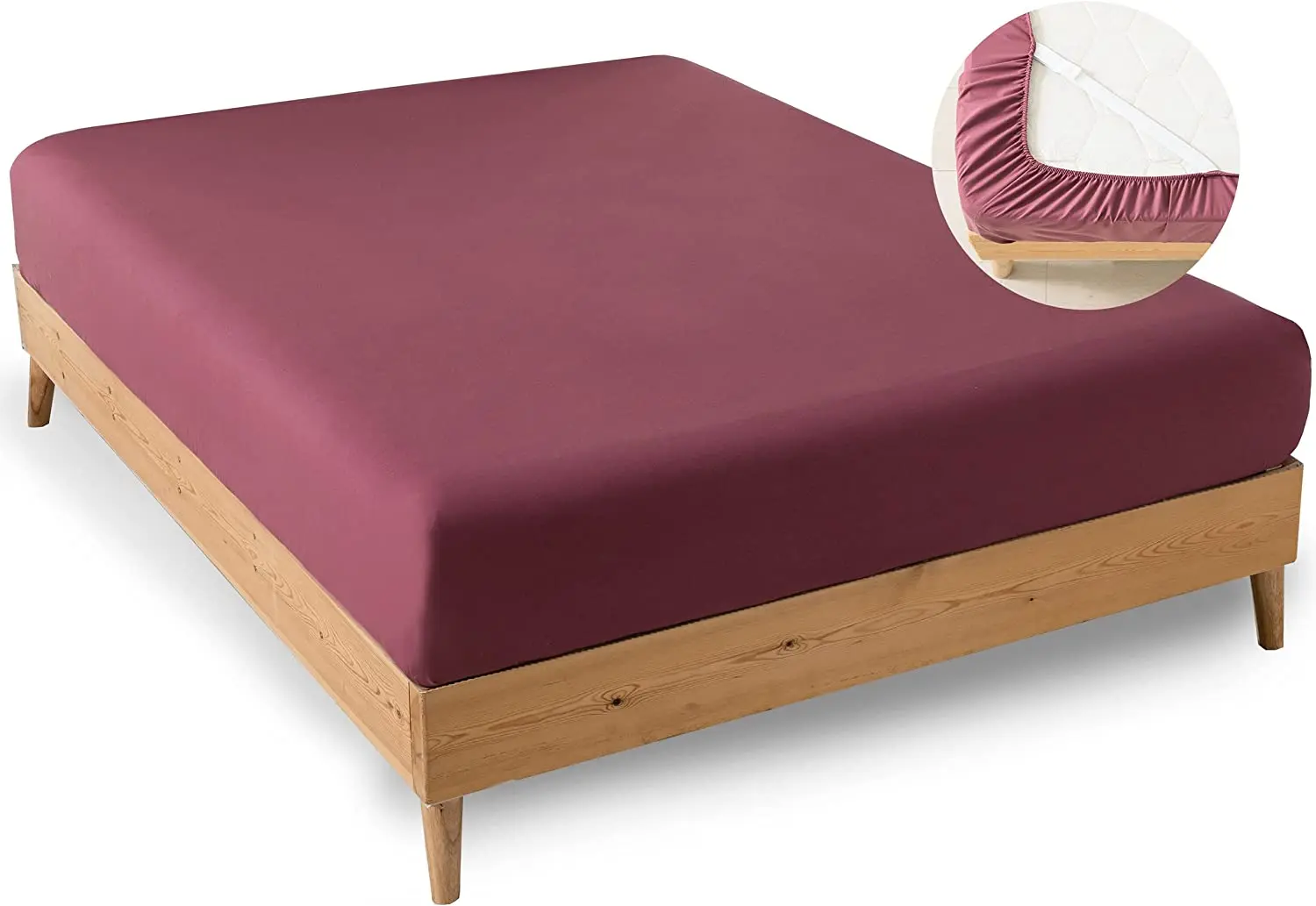 Fade Resistant Double Brushed Ultra Soft Microfiber   Pocket Single Fitted Sheet