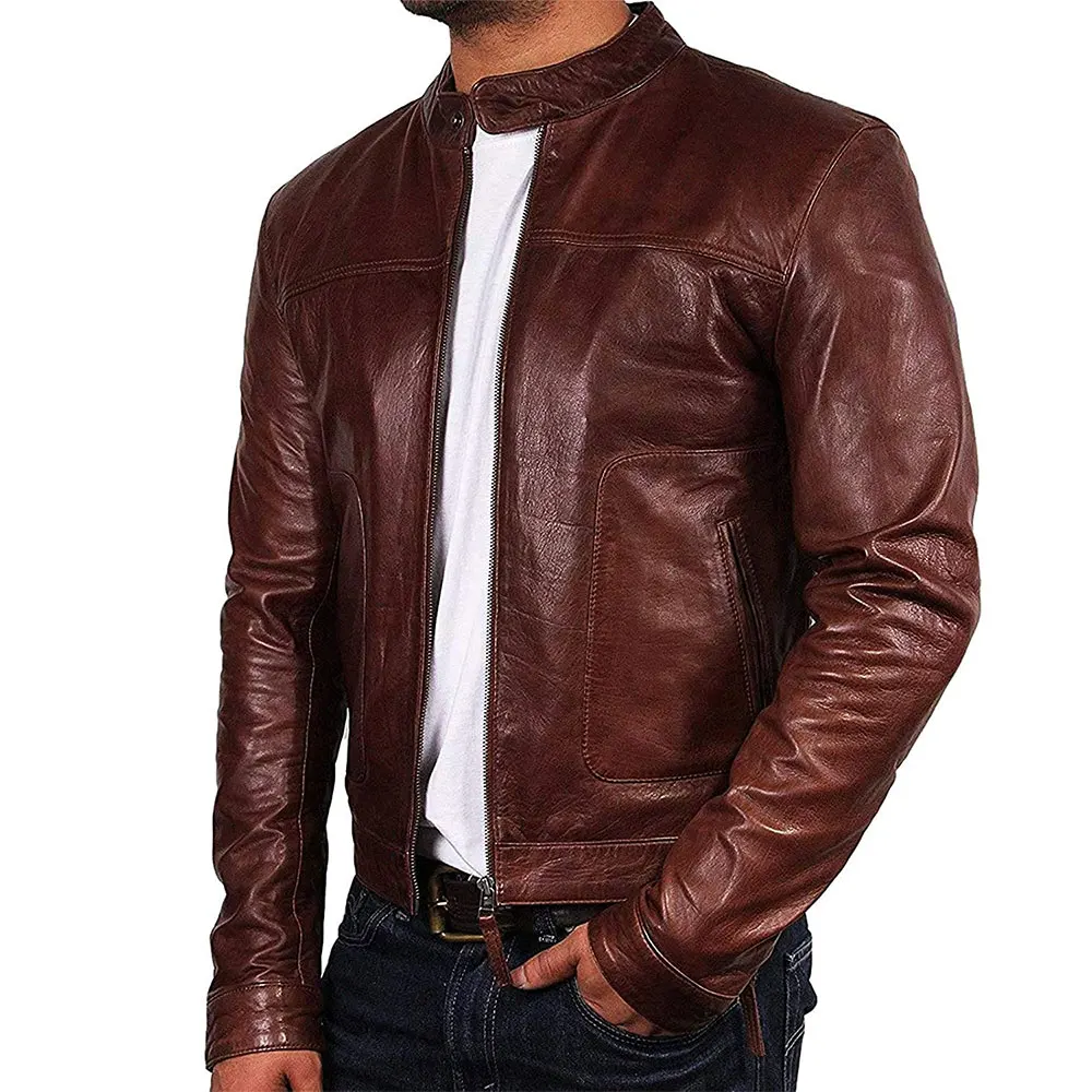 Unique Design Bestselling High Manufactured Leather Jacket Fashion Leather Jackets for Men Slim Fit Stylish Winter
