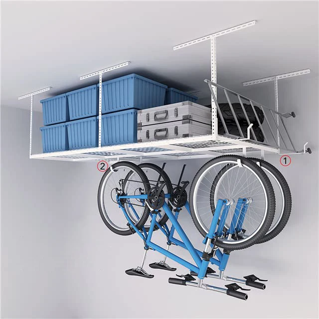 600lbs Weight Capacity Roof Rack Ceiling Rack 4x8 Overhead Garage Storage Organization System