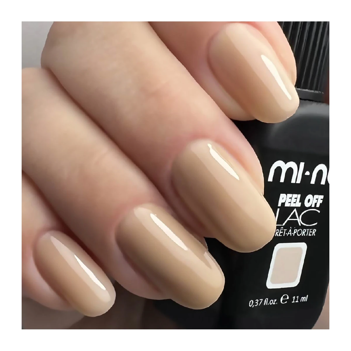 HIGH QUALITY ITALIAN REVOLUTIONARY GEL NAIL POLISH PEEL OFF LAC ONE STEP- 7 FREE FORMULATION, 3 IN 1 PRODUCT, PERFECTLY NUDE