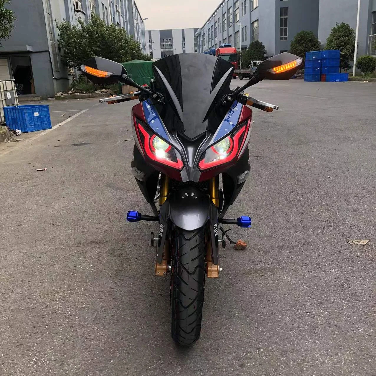 New Sticker High Quality NINJA ABS Sportbike CBB oil cooling engine Gasoline racing Motorcycles 150cc motorbike
