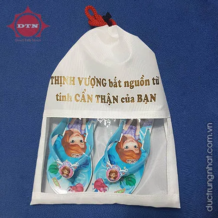 High quality reasonable price dustproof polyester Drawstring Shoe Bag customized logo made in Vietnam