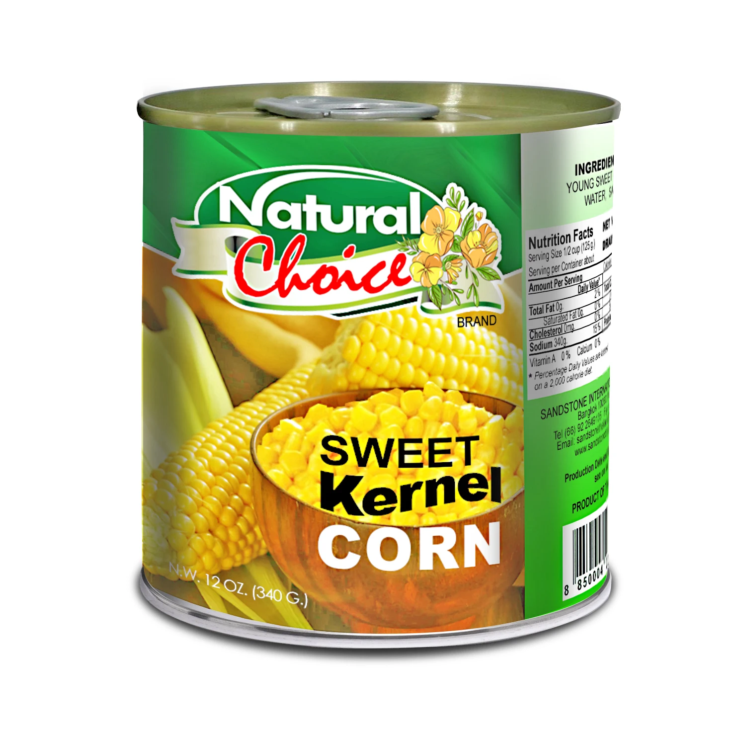 Canned Sweet Kernel Corn Vacuum Pack 12 oz. (340 g.)
