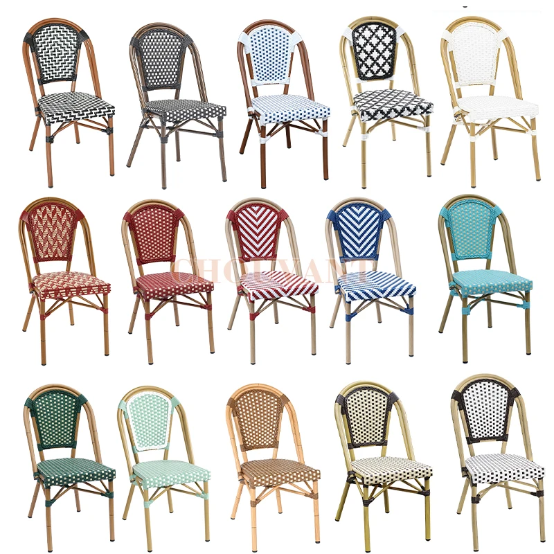 Outdoor Europe  French Bistro Chairs Waterproof  PE Rattan Wicker Chair