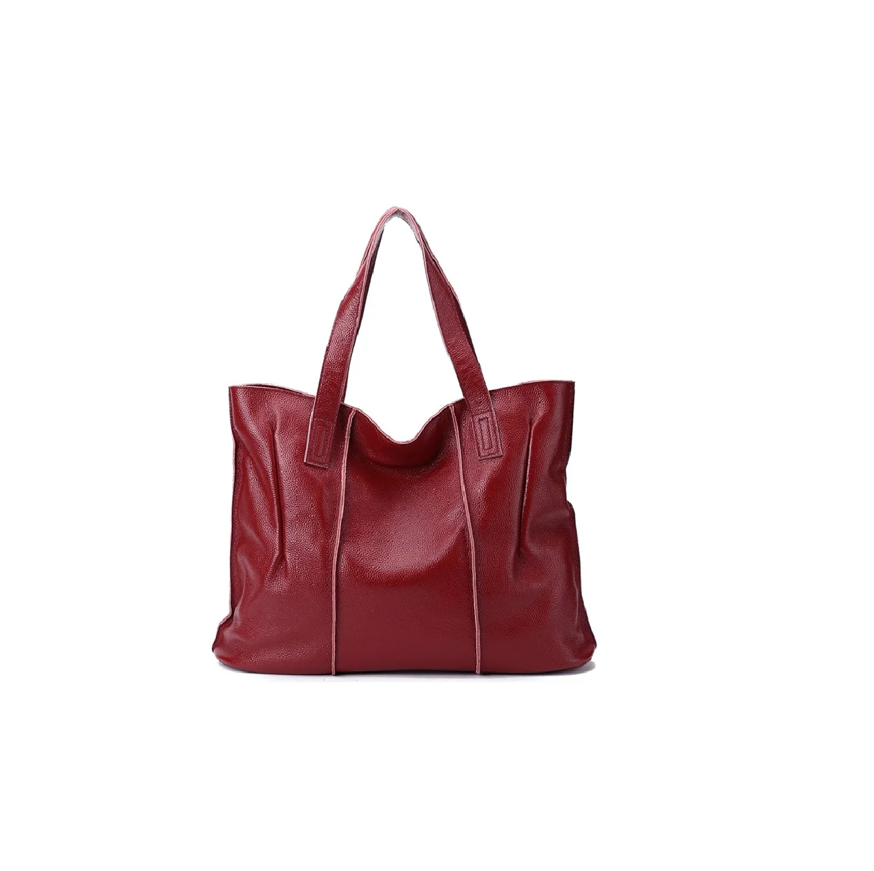 Multifunctional Woman Bag Genuine Full Grain Leather Women Shoulder Bag Stock Cowhide Leather Tote bag for shopping