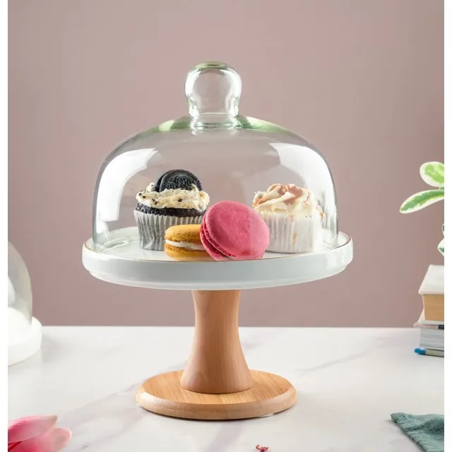 Luxury Style Wood Cake Stand Home and kitchen where Used Round shape Restaurant And High Quality Table Decoration Cake Stand