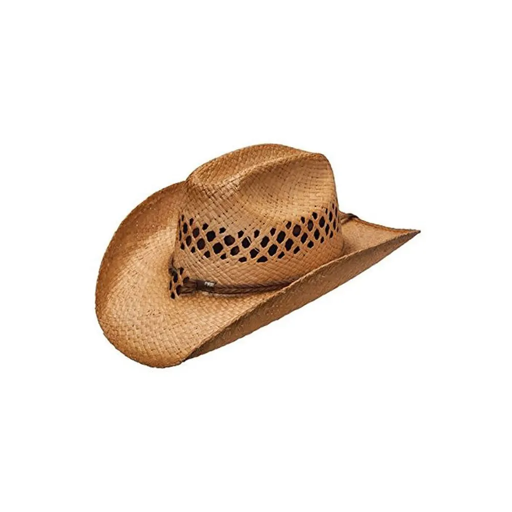 black colour big size western cowboy fedora hats men with belt