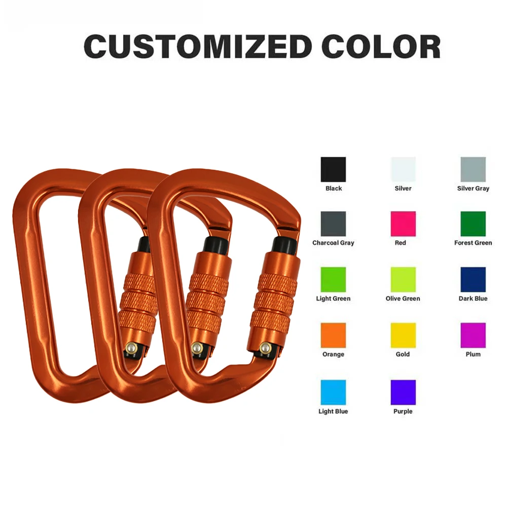 Safe Carabiner D Shaped Climbing Accessories Rock Climb Carabiner Clip Protective Buckle