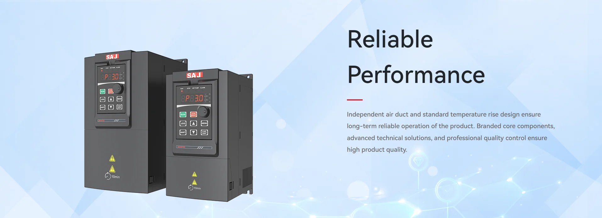 SAJ series national standard keyboard control constant water pressure control inverter for water pumps