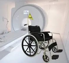 Top-Grade Easy to use Non-Magnetic Hospital MRI/CT Wheelchair Made of Aluminum Material for Medical Use