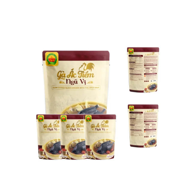 350g Slow-cooked Five Spices Black Chicken Soup Fresh and Nutritious OEM Ready-Eat Meal Instant Vietnam Healthy Food MRE