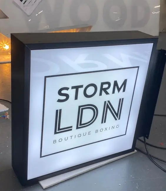 Hot selling 3D logo Lightbox UV Printed Dual Sided Wall Business signs custom outdoor signage Shop Street Signage