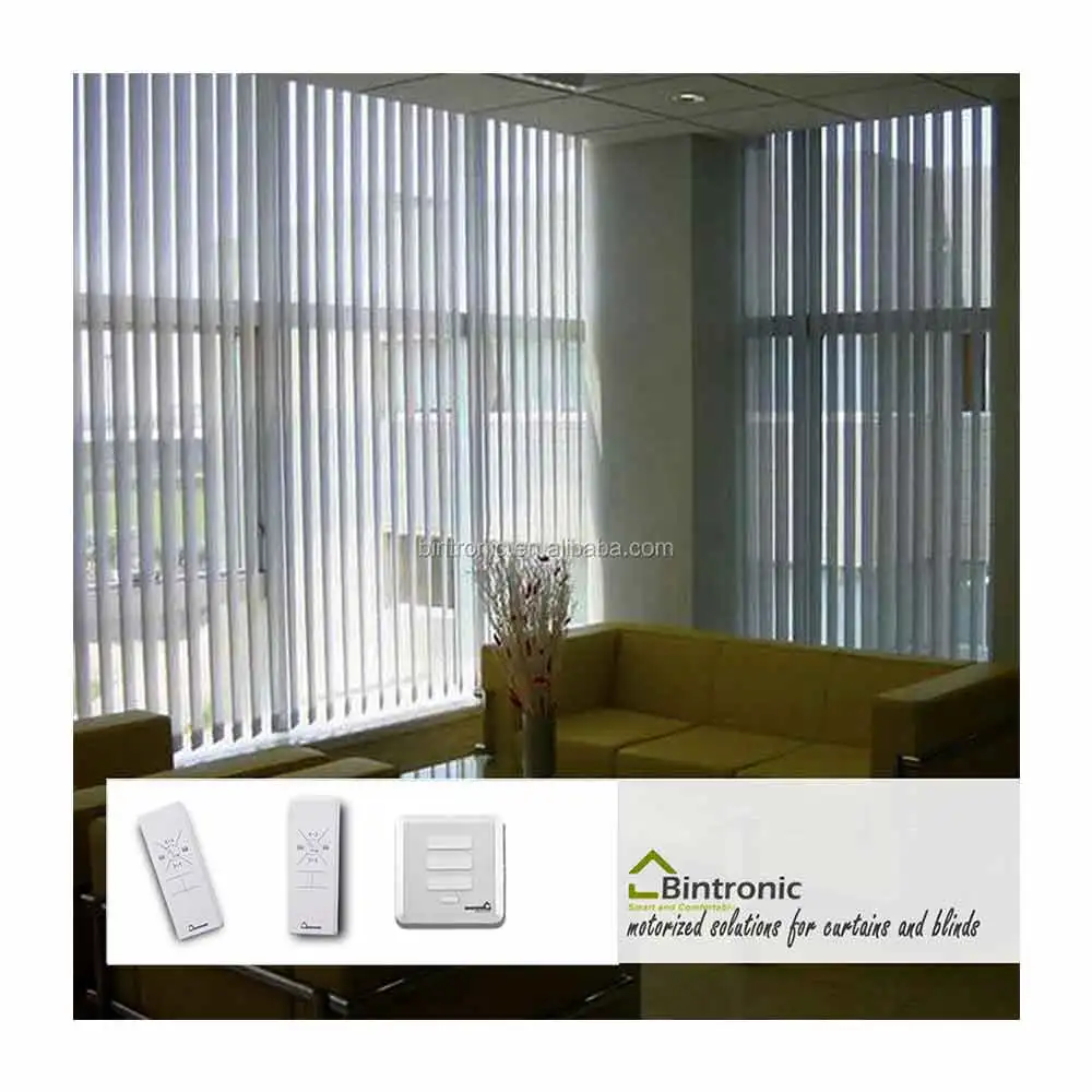 Bintronic Taiwan Home Sense Appliance Automation Motorized Vertical Blinds Domotic Home Automation