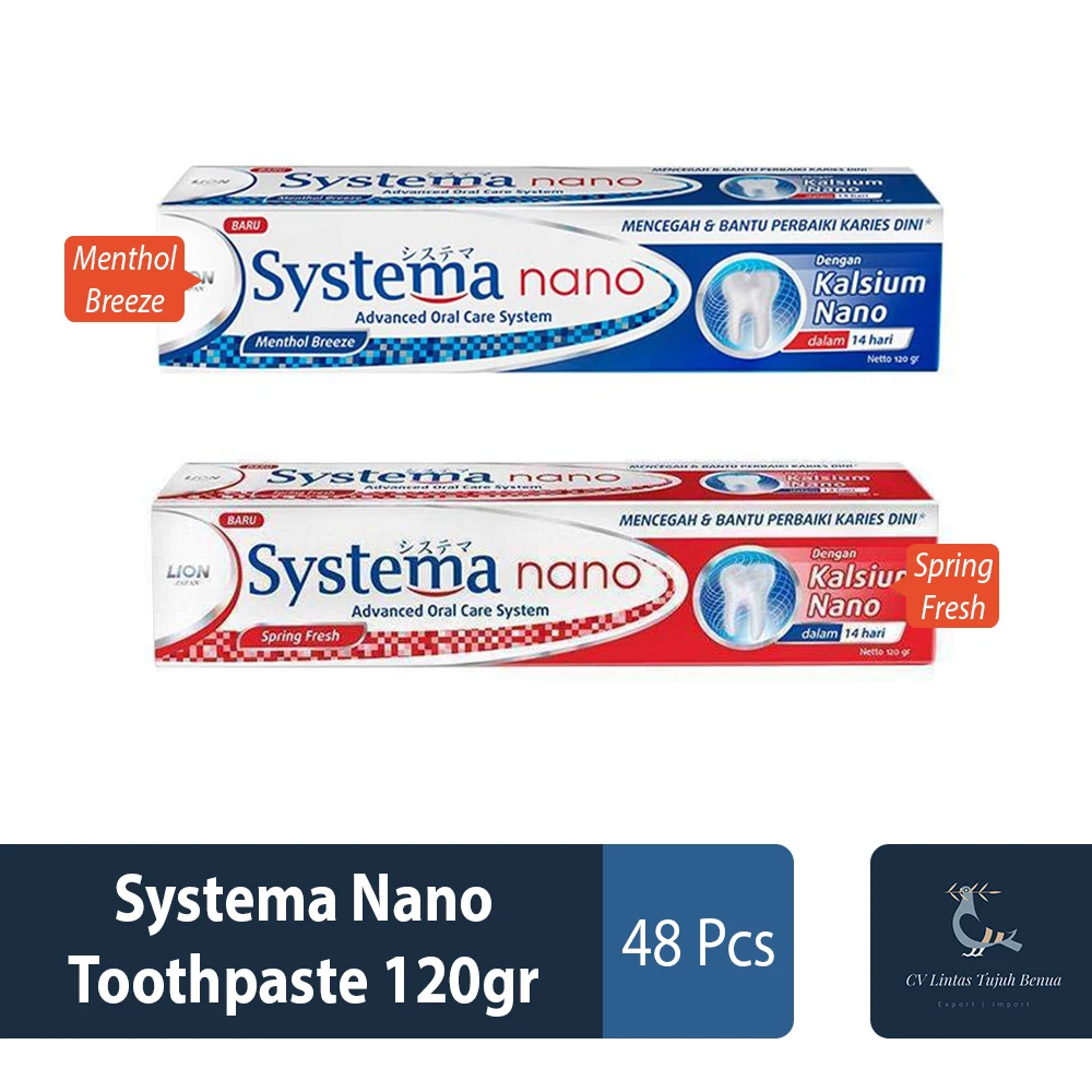 Systema Nano Toothpaste 120gr Menthol Breeze Calcium Nano Oral Care Cool and Fresh Sensation for Adult Toothpaste