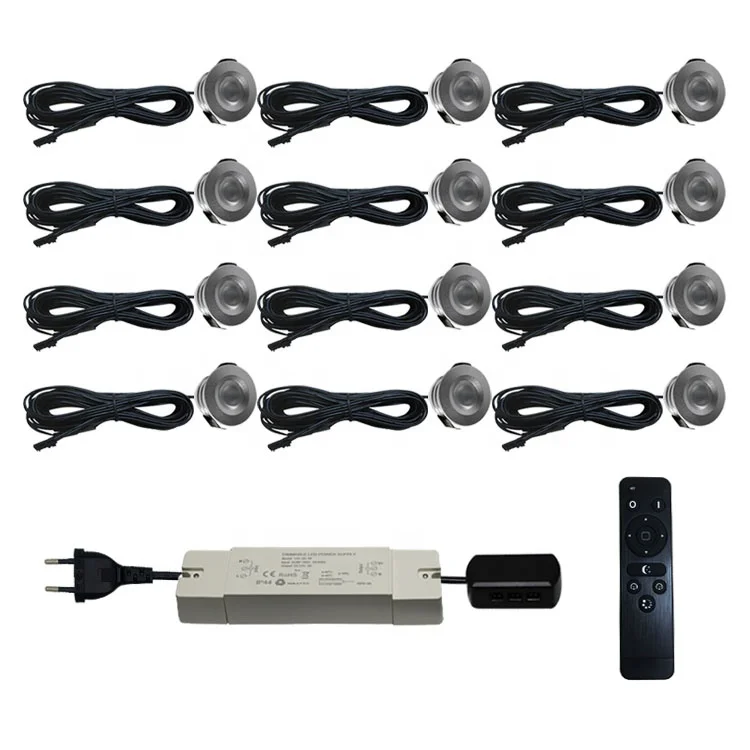 DC12V Recessed Outdoor Lighting Mini Downlights Set Ceiling Lighting 6/8/10/12PCS