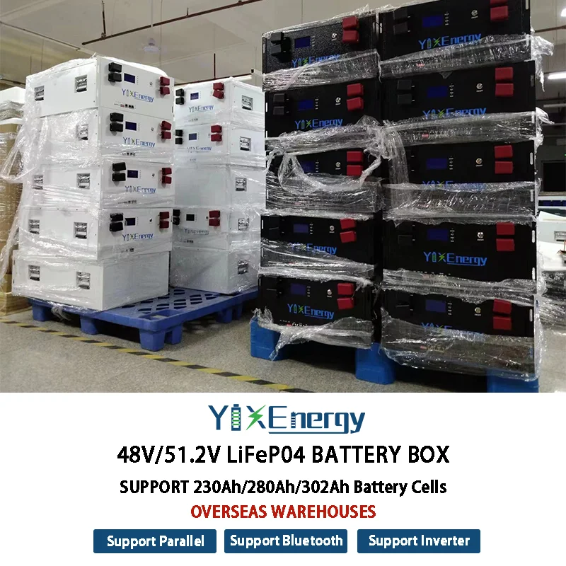 lithium battery diy 16s 48v 280ah lifepo4 battery box 304ah empty case kit with 200a smart bms battery box lifepo4