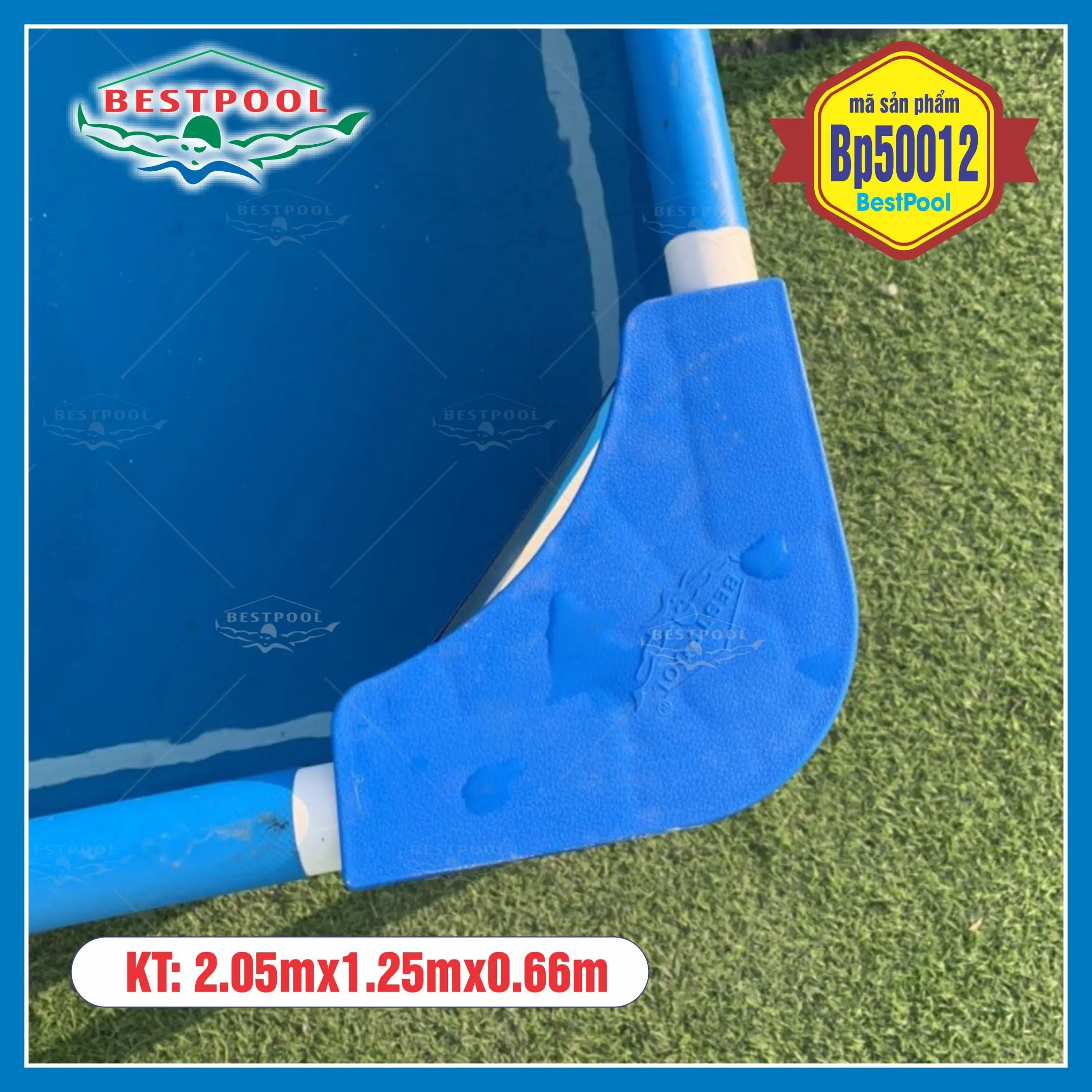 Summer Vacation Kids Blue Big Hot Selling Rectangle BESTPOOL Mini Swimming Pool BP50012 for 2 to 3 people