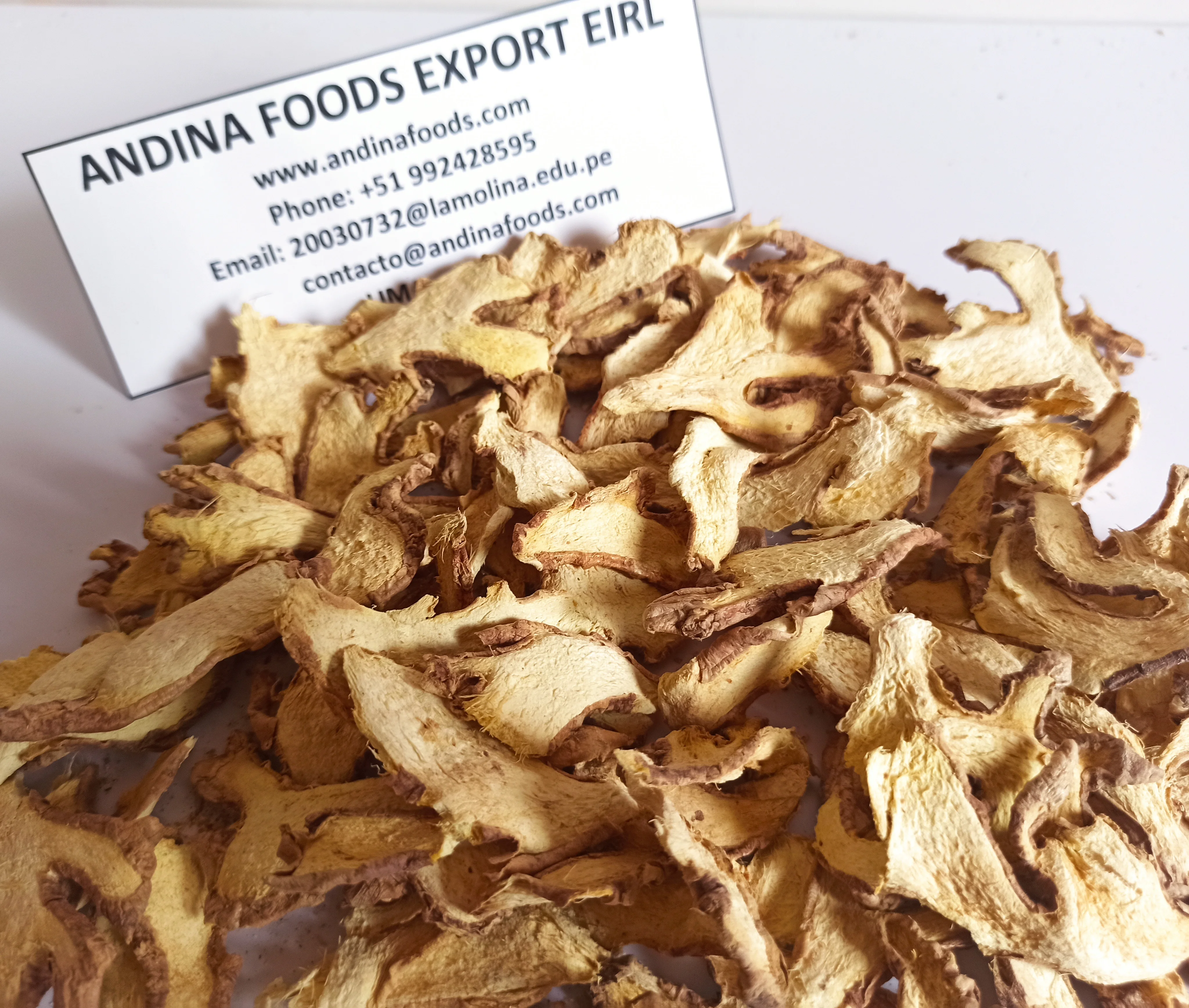 PERU EXPORTER MACHINE DRIED GINGER SLICES SALE