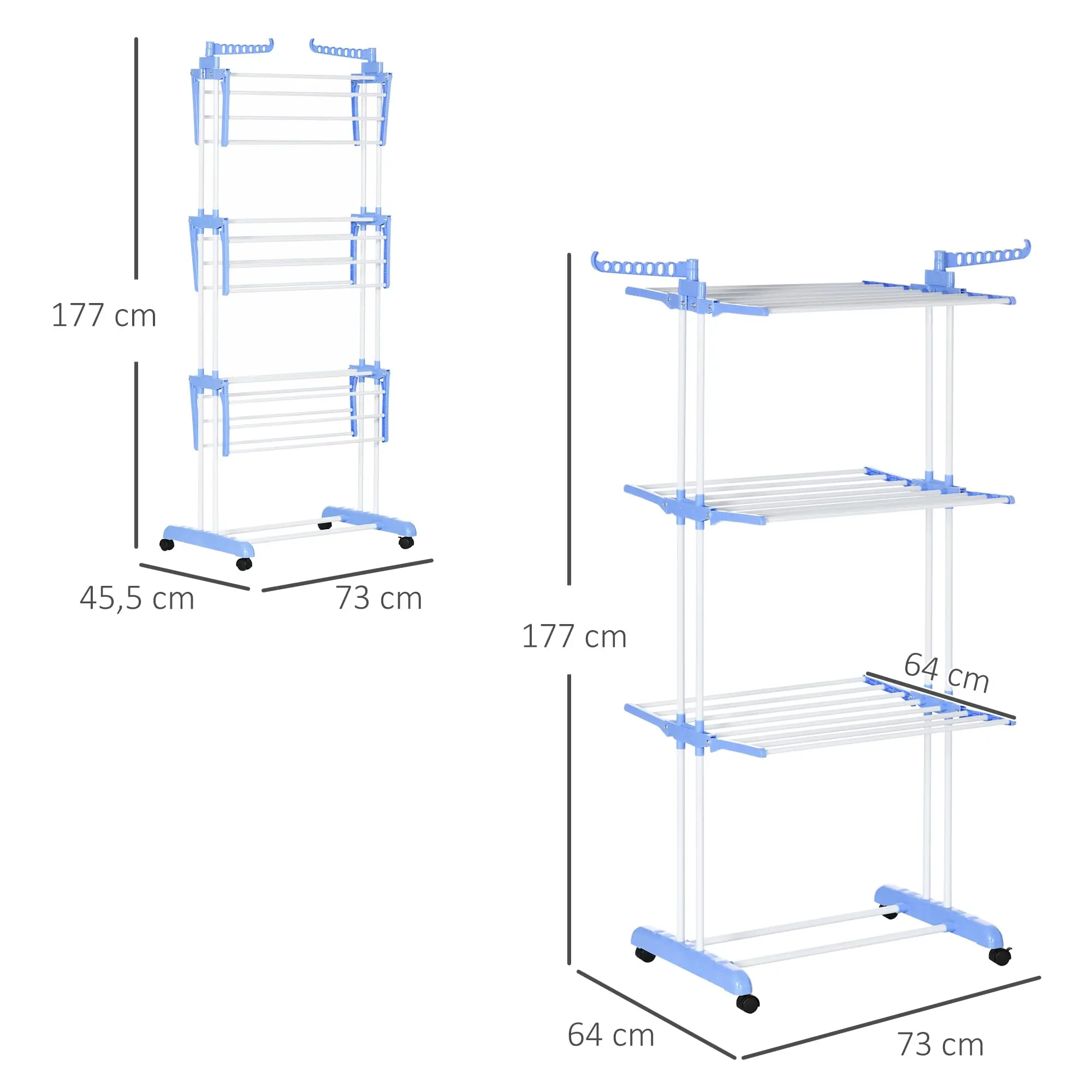 Ama-zon Cooperate Factory Foldable Extra Large 3 Tier In/Outdoor Clothes Cloth Airer Laundry Dryer Rack Hanger