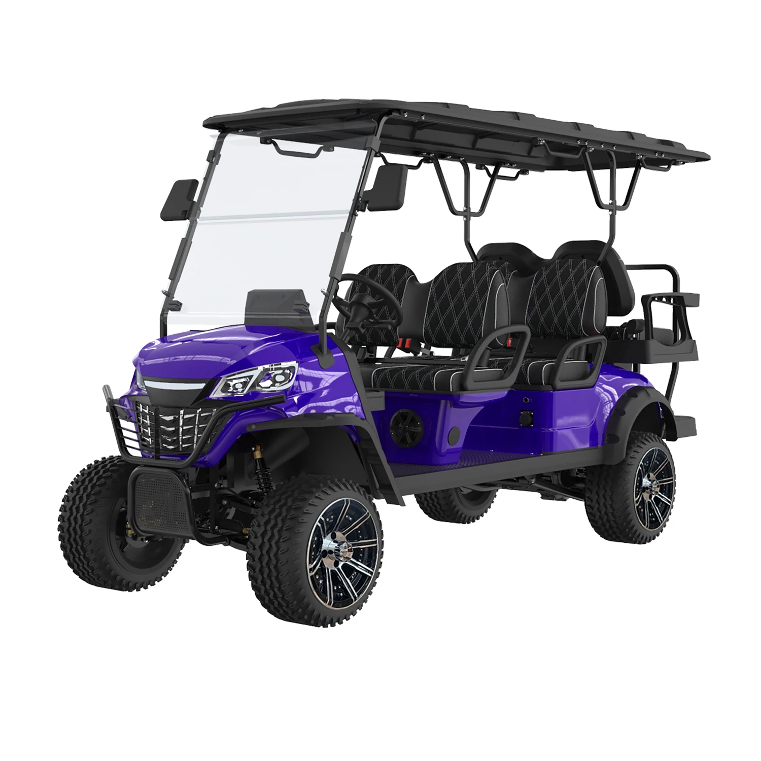 Shining Leroad Custom Electric Golf Cart 2-Seater Street Legal Buggy Waterproof Back Seat 5kw Motor 48v Battery DOT Certified