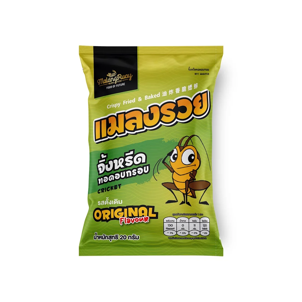 Exotic Crispy Snacks  Fried Chip Instant Food Products of Thailand Insect Crispy Cricket Snack Good Taste