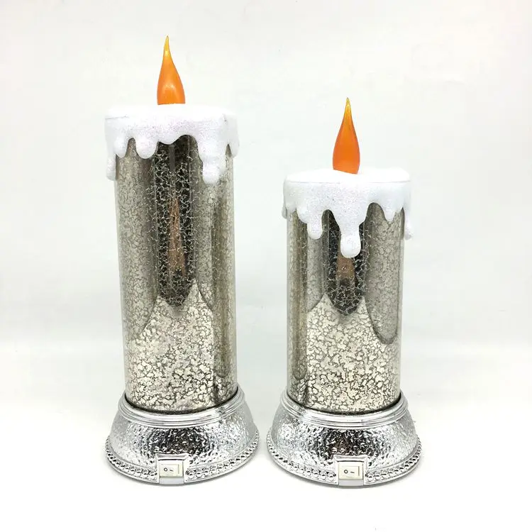 LED customized Fairy Battery Operated Romantic LED Pillar Flameless Candle Night Light Ornament