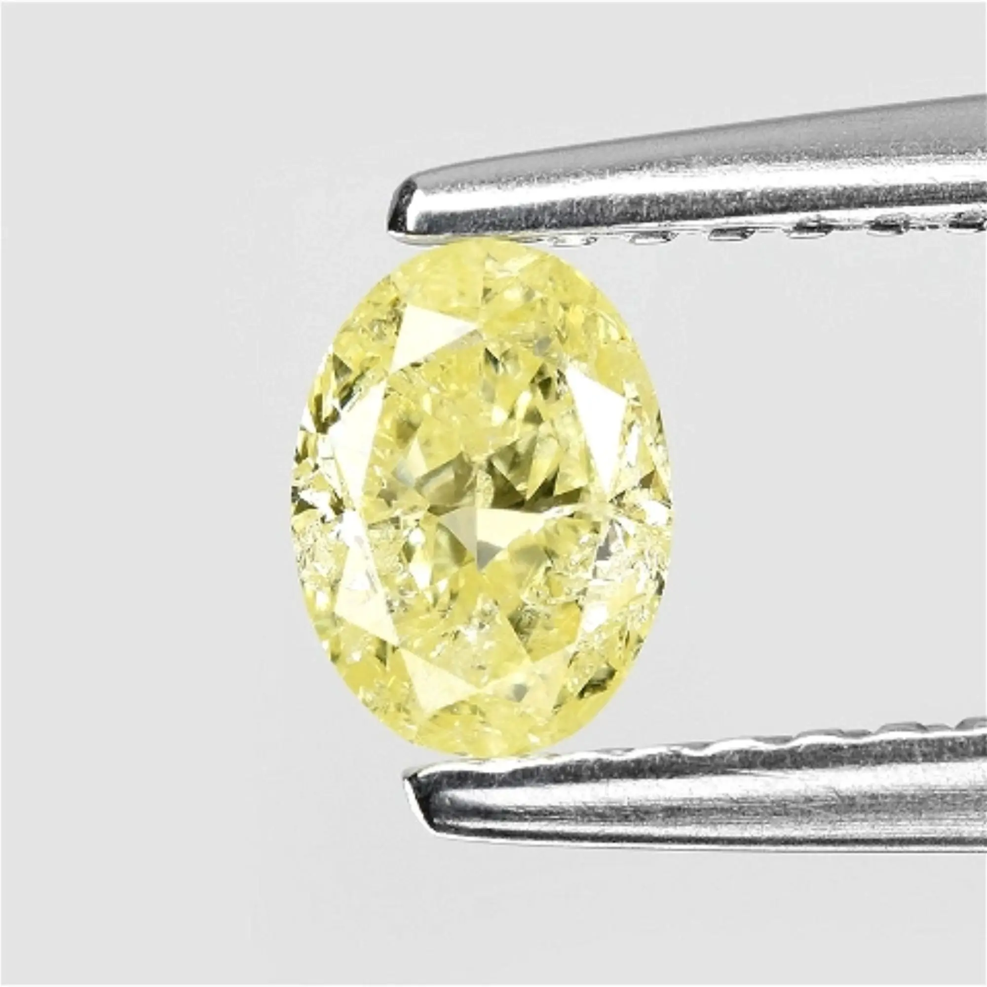 1 carat Oval Shape yellow Colored Lab Grown Diamond IGI Certified Polished Diamond For Wedding Ring Direct From Manufacturer