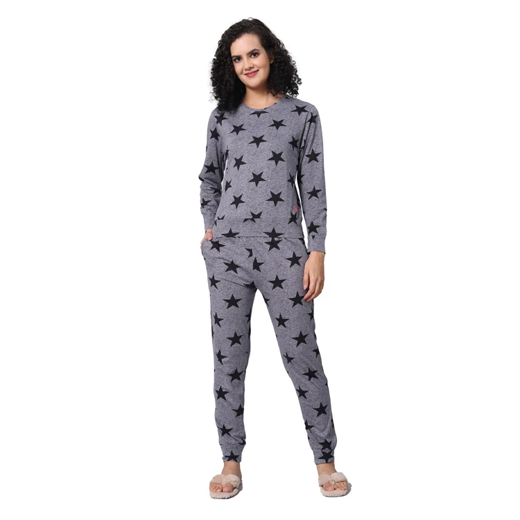Durable Quality 100% Cotton Ladies Sleepwear Knitted Half Sleeves 2 Piece Pajama Set for Women at Wholesale Price