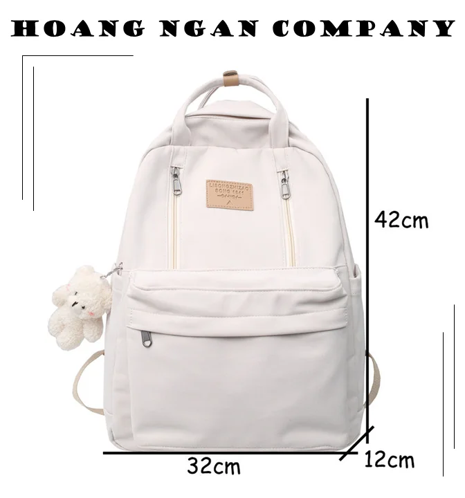 Vietnam High Quality Women Backpack Youth Waterproof Backpacks for Teenage, Shoulder Bag Bagpack Canvas School Bags