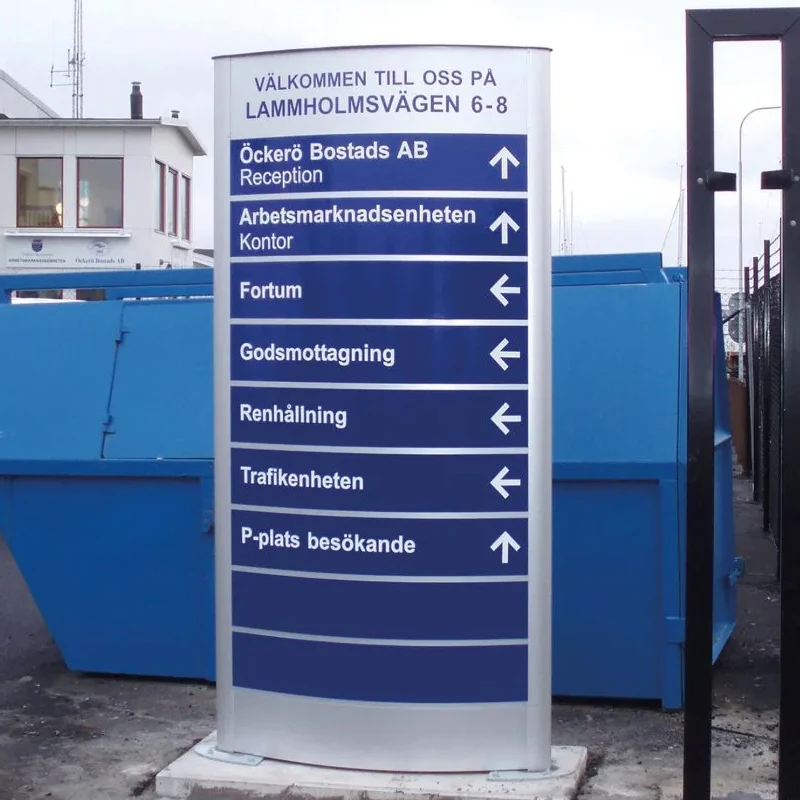 Наружная большая бесдуговая комбинация, пилоновый знак, вывеска для строительства, знак из алюминиевого профиля