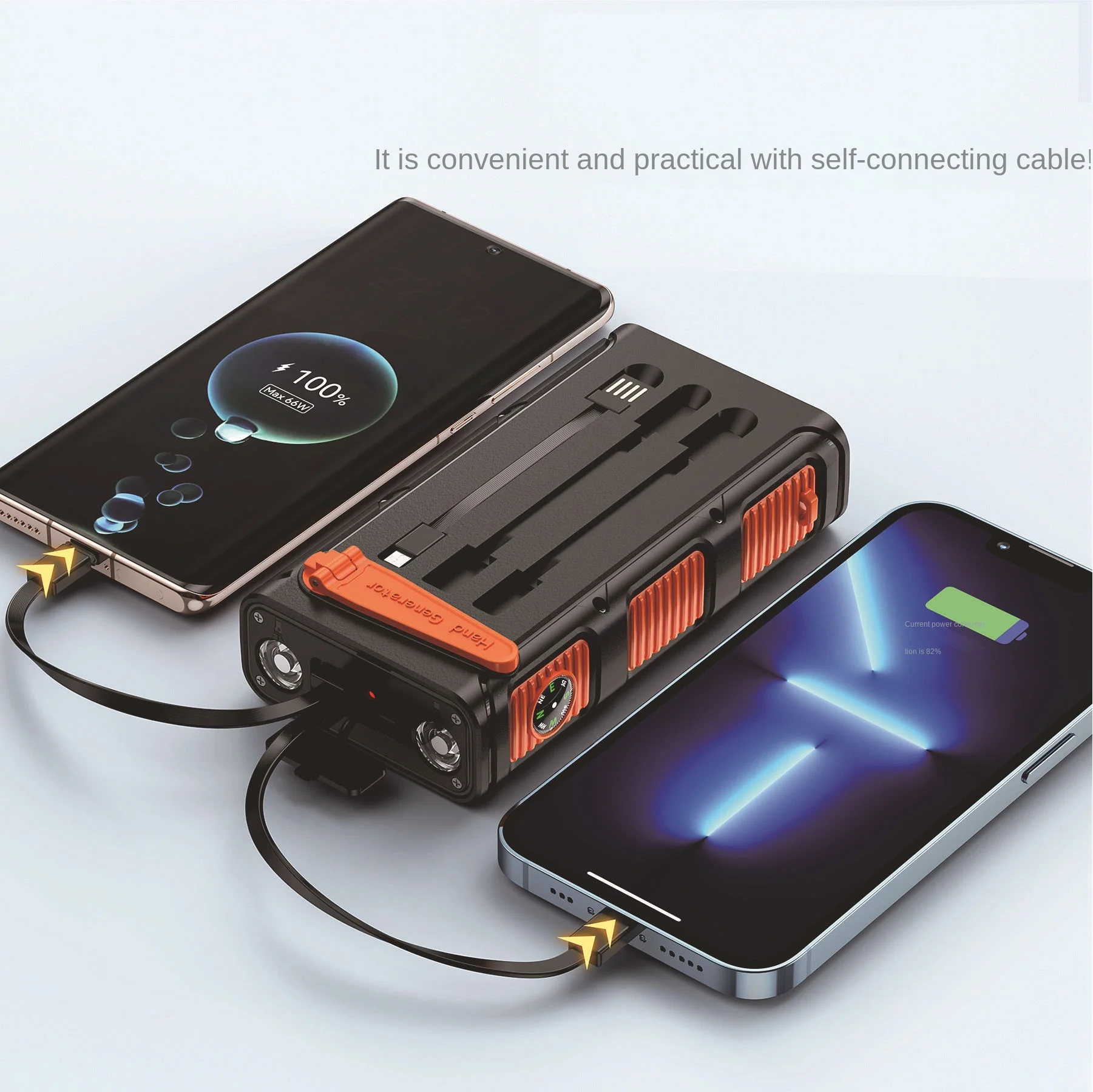 Power bank для телефона солнечный power Быстрая Зарядка 30000 мАч