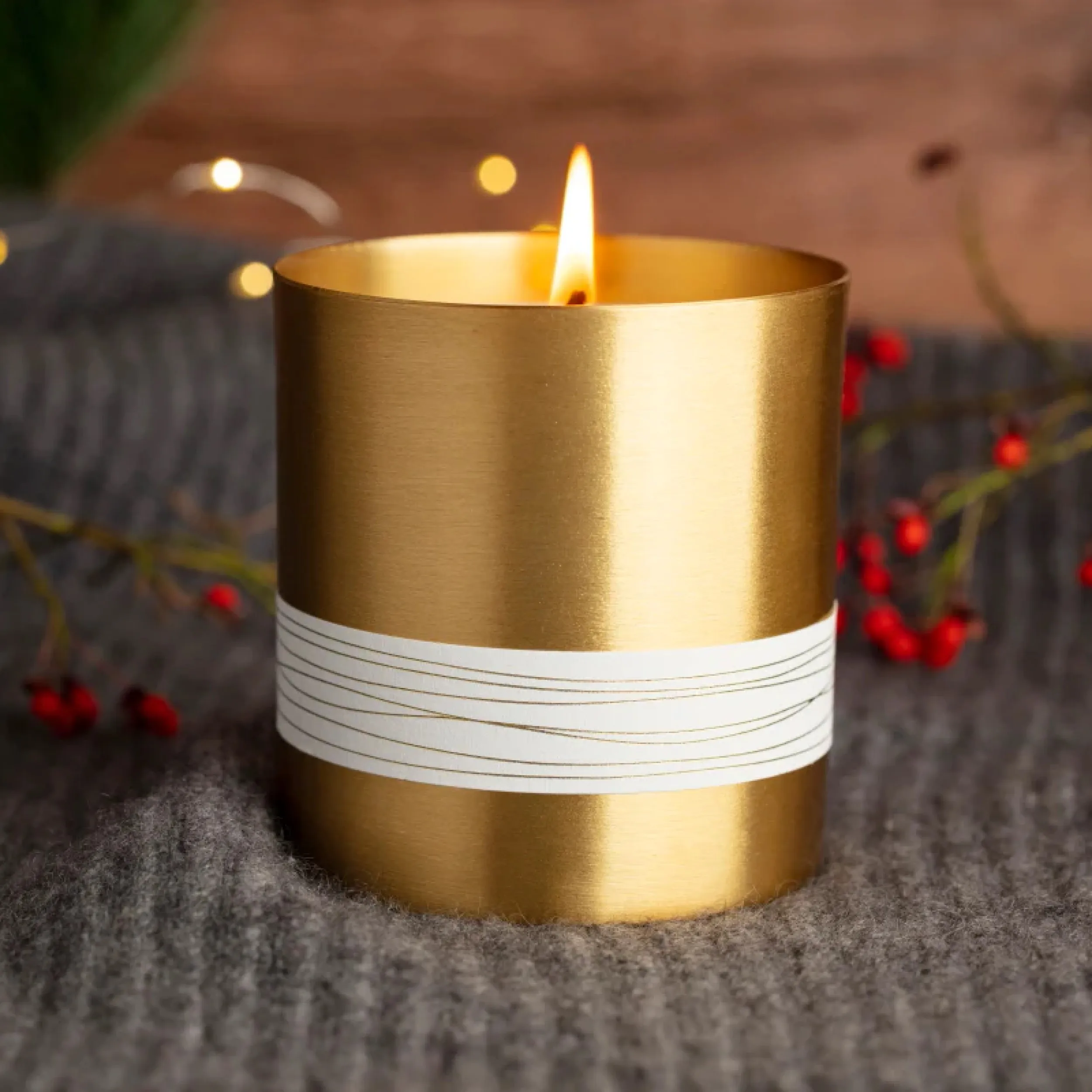 Multipurpose Set of 4 Small Round Brass Candle Vessel with Brushed Finished Used for Table Top Home and Restaurant Candle