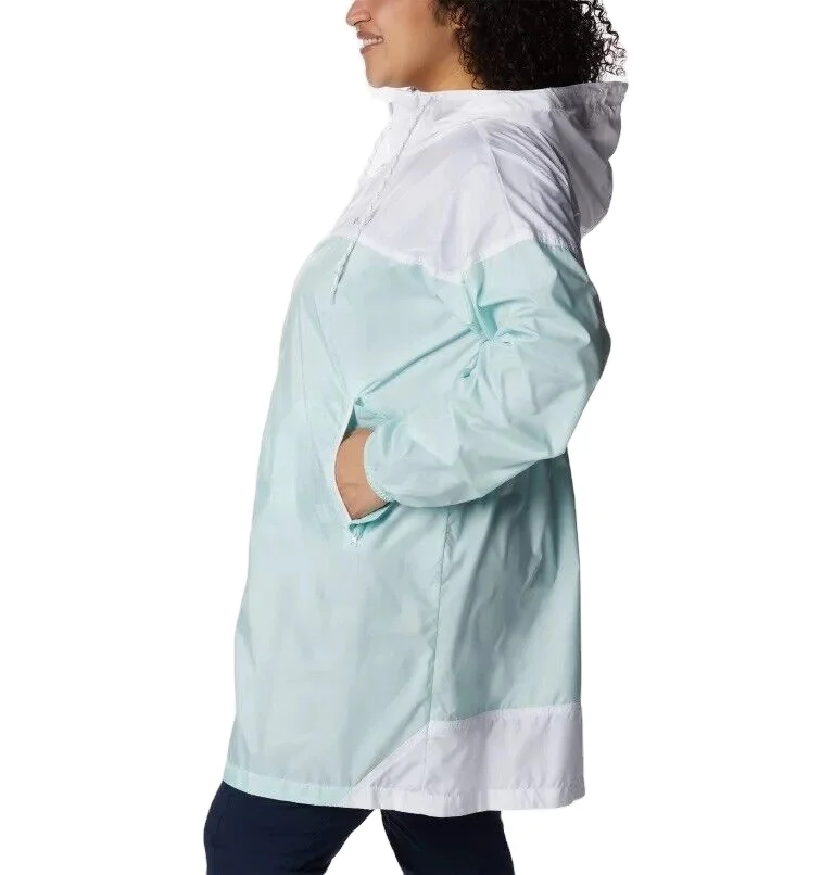 Men Women Water Resistance Front High Quality Zipper Active Hooded Long Body Windbreaker Jacket