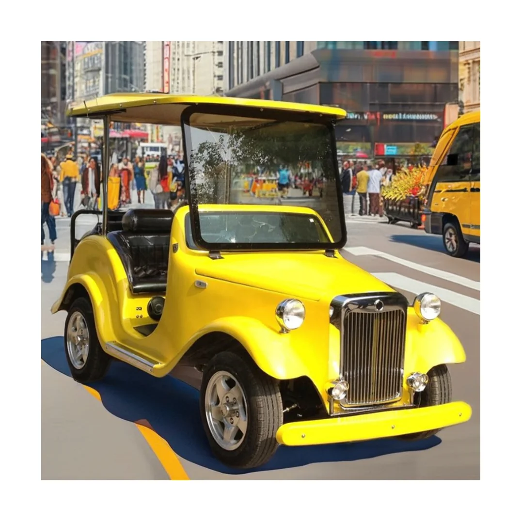 Classic Retro Style Electric Golf Cart 2-Seater and 4-Seater with Modern Technology