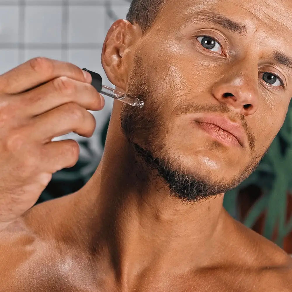 Private Label Vitamin E Hyaluronic Acid Day Night Moisturize Mens Anti Aging Rejuvenate Soften Facial Serum For All Skin Types