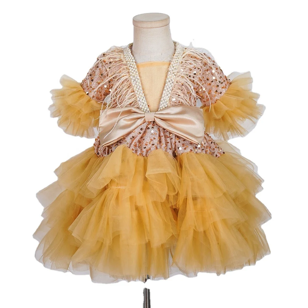 Puffy Dress For Baby Girl 1 Year Party Dresses For Girls Of 7 Years Old