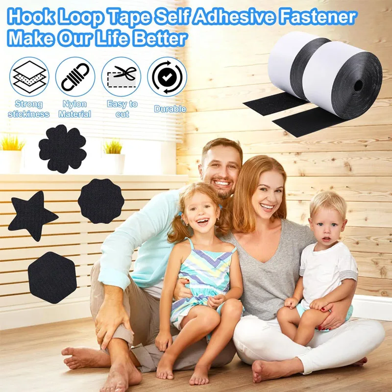 Total 32 Feets Felt Tape Roll Polyester Felt Strip Self Adhesive Backed Felt Tape Black Furniture 4 Inch Felt Strips